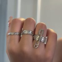 Fashion Paper Clip Alloy Plating Women's Open Ring 1 Piece main image 1