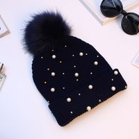 Women's Simple Style Solid Color Pearl Crimping Wool Cap sku image 8