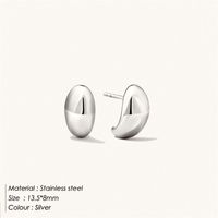 1 Pair Fashion Geometric Plating Stainless Steel Ear Studs sku image 1