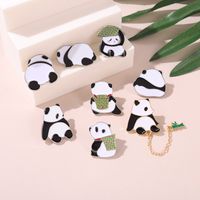 Chinoiseries Panda Alliage Placage Unisexe Broches main image 1
