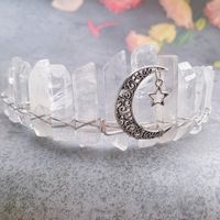 Retro Star Moon Crown Alloy Natural Crystal Crown sku image 25