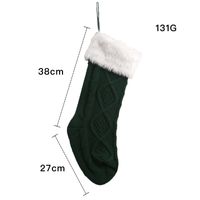 Christmas Simple Style Solid Color Cloth Party Christmas Socks 1 Piece sku image 3