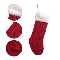 Christmas Simple Style Solid Color Cloth Party Christmas Socks 1 Piece main image 5