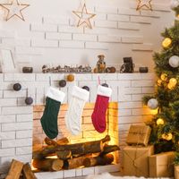Christmas Simple Style Solid Color Cloth Party Christmas Socks 1 Piece main image 4