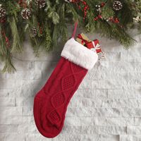 Christmas Simple Style Solid Color Cloth Party Christmas Socks 1 Piece main image 3