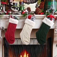 Christmas Simple Style Solid Color Cloth Party Christmas Socks 1 Piece main image 1