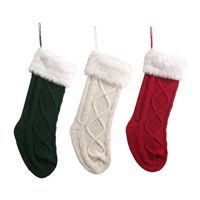 Weihnachten Einfacher Stil Einfarbig Tuch Gruppe Weihnachtssocken 1 Stück main image 2