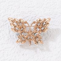 Moda Mariposa Aleación Embutido Diamantes De Imitación Mujeres Broches main image 3