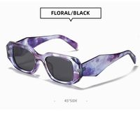 Fashion Color Block Pc Square Full Frame Women's Sunglasses sku image 6