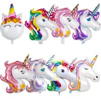 Birthday Unicorn Aluminum Film Party Balloons main image 1