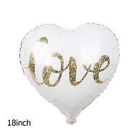 Valentine's Day Letter Heart Shape Aluminum Film Wedding Date Balloons sku image 2