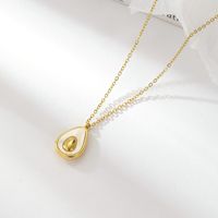 Fashion Water Droplets Stainless Steel Plating Shell Necklace main image 1
