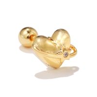 Fashion Geometric Brass Plating Zircon Ear Studs 1 Piece sku image 1