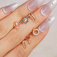 Fashion Geometric Brass Plating Zircon Ear Studs 1 Piece main image 3