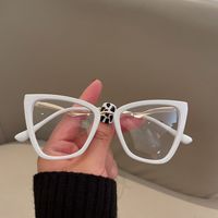 Retro Solid Color Ac Cat Eye Full Frame Optical Glasses main image 4