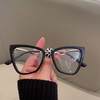 Retro Solid Color Ac Cat Eye Full Frame Optical Glasses main image 3