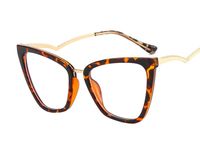 Retro Solid Color Ac Cat Eye Full Frame Optical Glasses sku image 2