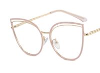 Retro Solid Color Ac Cat Eye Full Frame Optical Glasses sku image 2