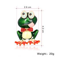 Cartoon Style Frog Alloy Enamel Inlay Rhinestones Unisex Brooches 1 Piece main image 6