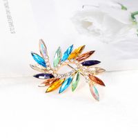 Fashion Flower Alloy Inlay Rhinestones Unisex Brooches 1 Piece main image 2