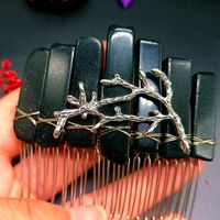 Retro Branches Natural Crystal Handmade Hair Combs main image 3