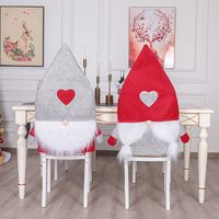 Christmas Fashion Santa Claus Cloth Indoor Chair Cover 1 Piece sku image 1