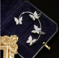 Bijoux En Gros Mode Papillon Alliage Strass Artificiels Incruster Clips D'oreille main image 2