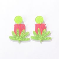 Cute Rose Flower Arylic Printing Women's Drop Earrings 1 Pair main image 2