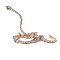 Estilo Simple Serpiente Aleación Embutido Diamantes De Imitación Mujeres Pinzas Para Las Orejas 1 Juego sku image 1