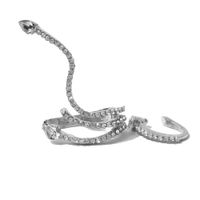 Estilo Simple Serpiente Aleación Embutido Diamantes De Imitación Mujeres Pinzas Para Las Orejas 1 Juego sku image 2
