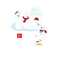 Christmas Santa Claus Snowman Arylic Party Cake Decorating Supplies sku image 6