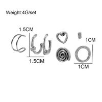 Simple Style Geometric Heart Shape Alloy Plating Women's Ear Studs 1 Set main image 4