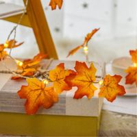 Thanksgiving Casual Leaves Pvc Indoor String Lights 1 Set main image 4