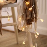 Christmas Romantic Solid Color Pvc Wedding Party String Lights 1 Set main image 5