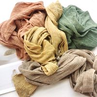 Unisex Simple Style Solid Color Cotton Cotton Linen Scarves main image 3