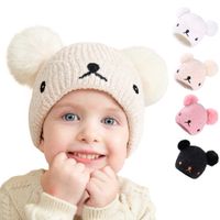 Fashion Smiley Face Solid Color Embroidery Acrylic Baby Accessories main image 5