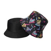 Frau Preppy-stil Geometrisch Flache Traufen Bucket Hat main image 5