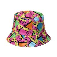 Women's Preppy Style Geometric Flat Eaves Bucket Hat main image 2