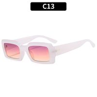 Retro Solid Color Ac Square Full Frame Women's Sunglasses sku image 13
