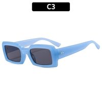 Retro Solid Color Ac Square Full Frame Women's Sunglasses sku image 7