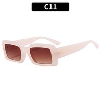 Retro Solid Color Ac Square Full Frame Women's Sunglasses sku image 2