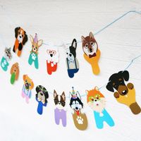 Birthday Dog Paper Party Decorative Props 1 Piece main image 3