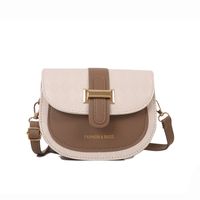 Women's Pu Leather Color Block Fashion Square Magnetic Buckle Crossbody Bag sku image 1