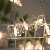 Christmas Romantic Star Butterfly Elk Plastic Party String Lights 1 Set sku image 3