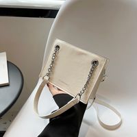 Brown White Black Pu Leather Letter Square Evening Bags main image 5