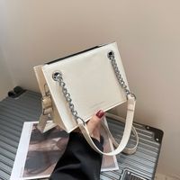 Brown White Black Pu Leather Letter Square Evening Bags main image 3