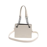 Brown White Black Pu Leather Letter Square Evening Bags sku image 2