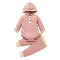Einfacher Stil Einfarbig Baumwolle Baby Kleidung Sets sku image 1