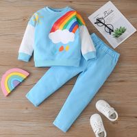 Fashion Rainbow Cotton Boys Clothing Sets sku image 16