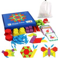 Wooden 155 Pieces Puzzle Children's Education Geometric Shape Puzzle Toys Wholesale main image 1